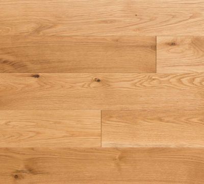 Low gloss finish on white oak engineered hardwood