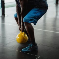 Kettlebell hip hinge form for seniors