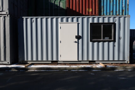 20ft site office speciality shipping container for construction and industrial use in Canada.
