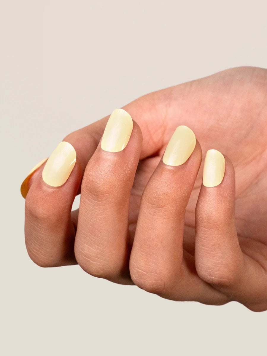 Hey, Butter Me Up yellow gel nail stickers