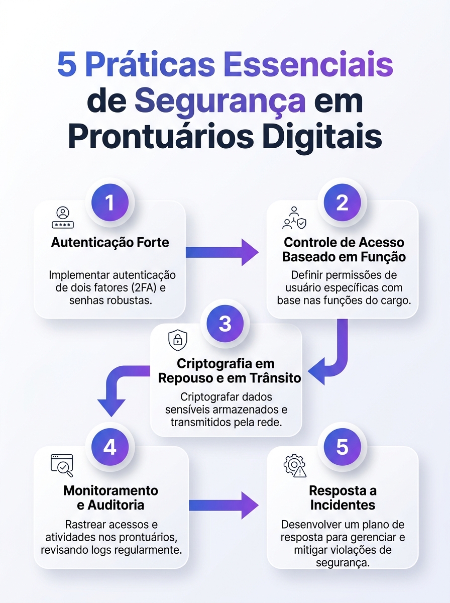 pr&aacute;ticas essenciais para manter a seguran&ccedil;a de prontu&aacute;rios digitais