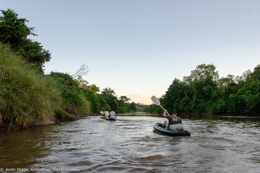Canoeing at Tongole eco-lodge, Malawi