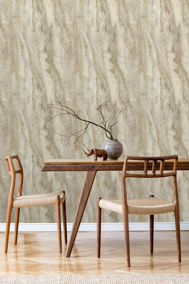 Structured Walls Stone Facade Beige Wallpaper