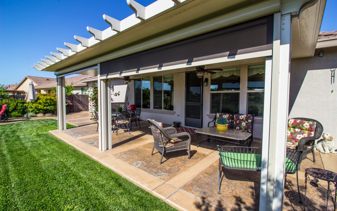 Modern patio with durable flooring