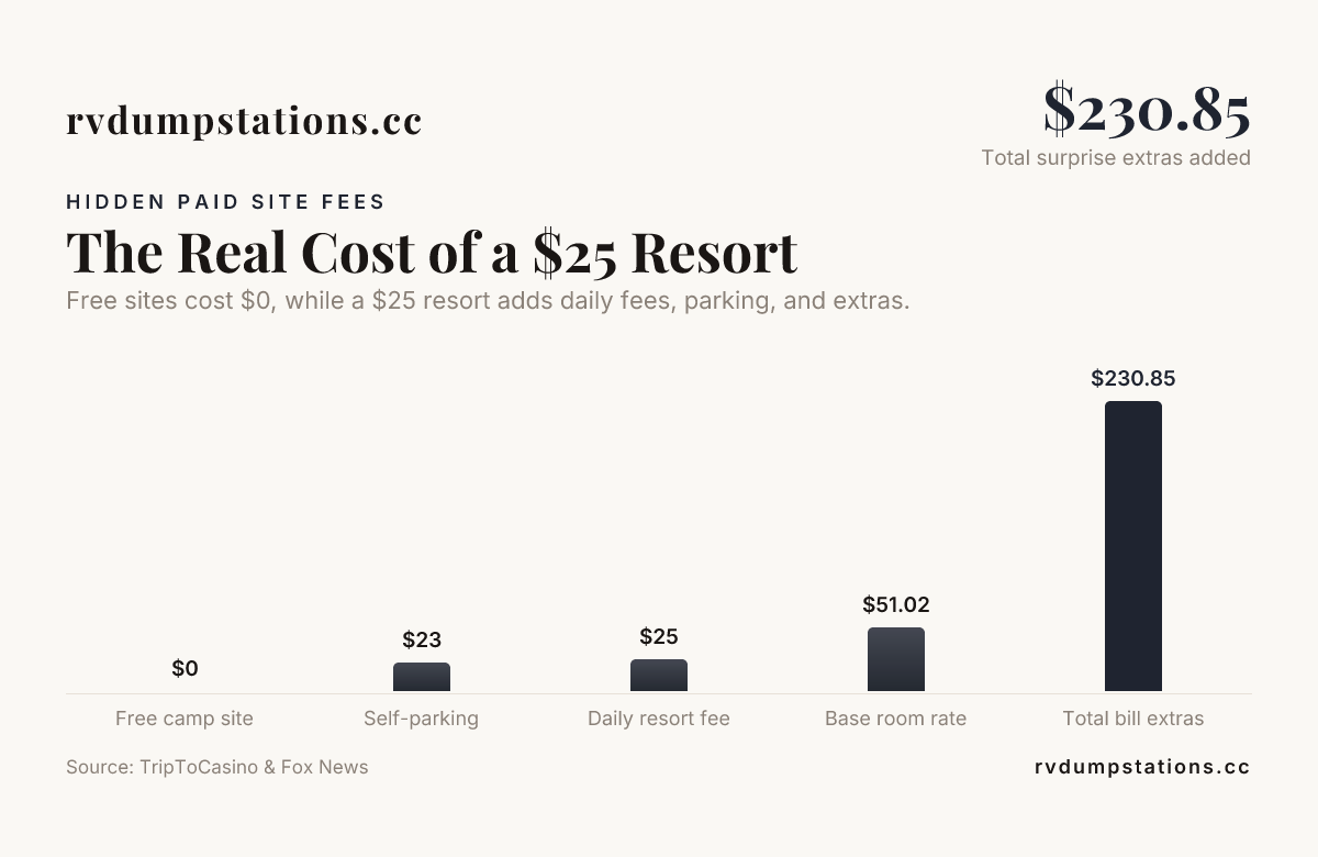 The Real Cost of a $25 Resort — data from TripToCasino & Fox News