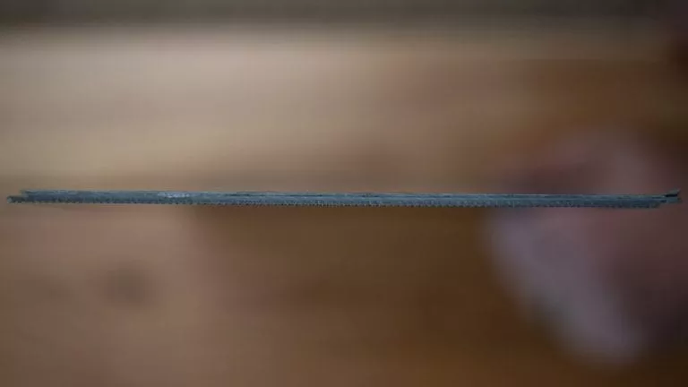 Close up showing the layers and thickness of an LVP floor