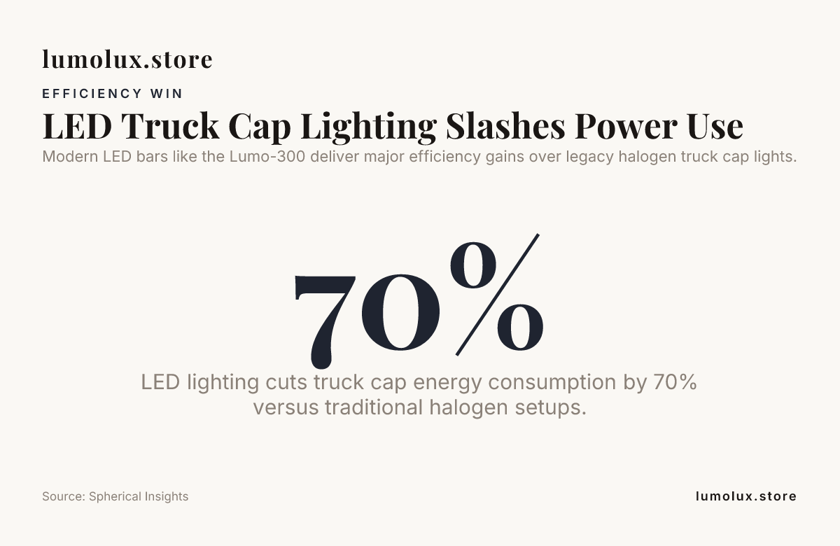 LED Truck Cap Lighting Slashes Power Use — data from Spherical Insights
