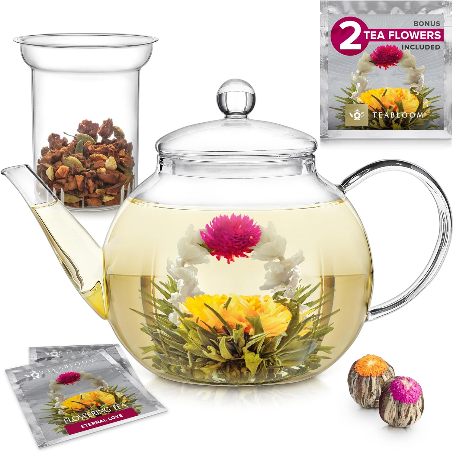 Glass vessel for steeping loose leaf tea