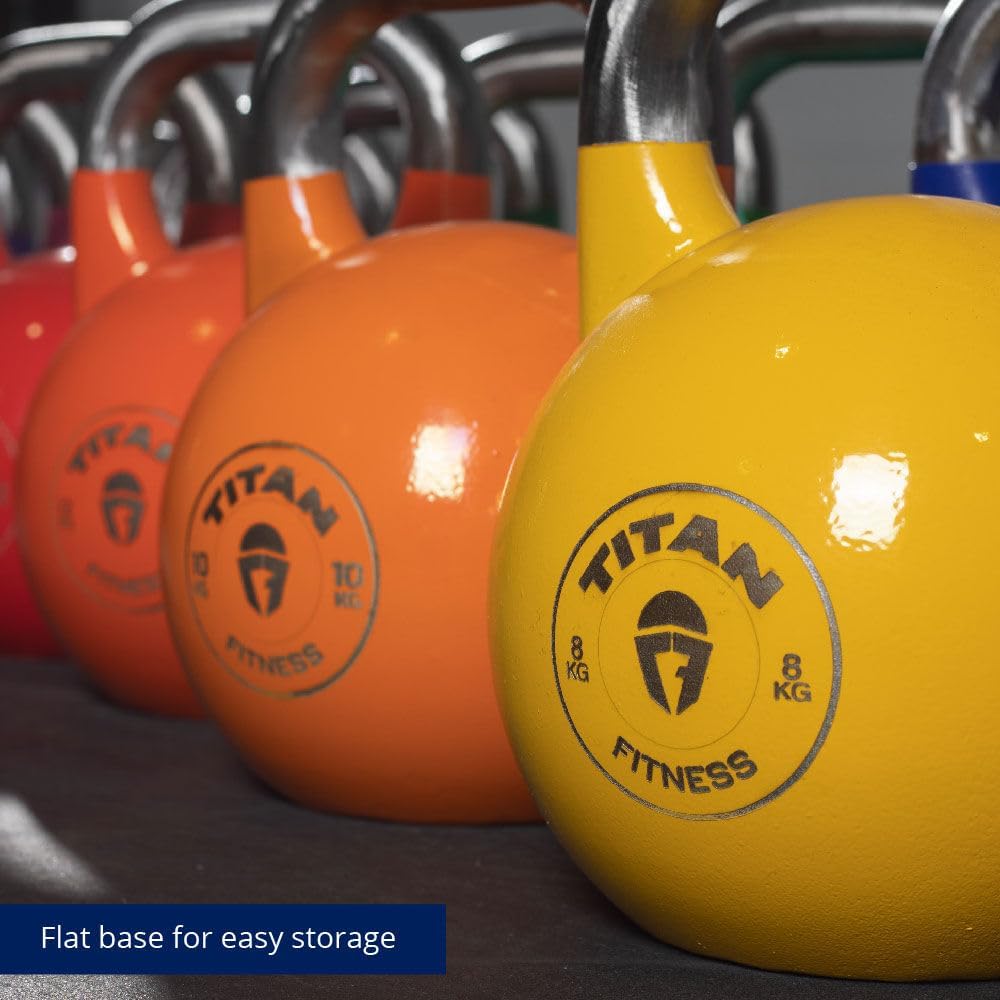 Kettlebell training equipment in use