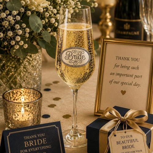 Bride pewter champagne glass