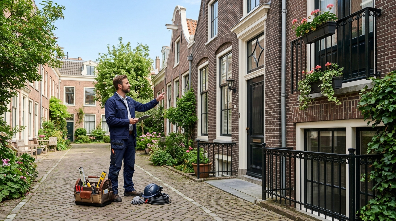 Technische componenten turn-key renovatie Amsterdam illustratie