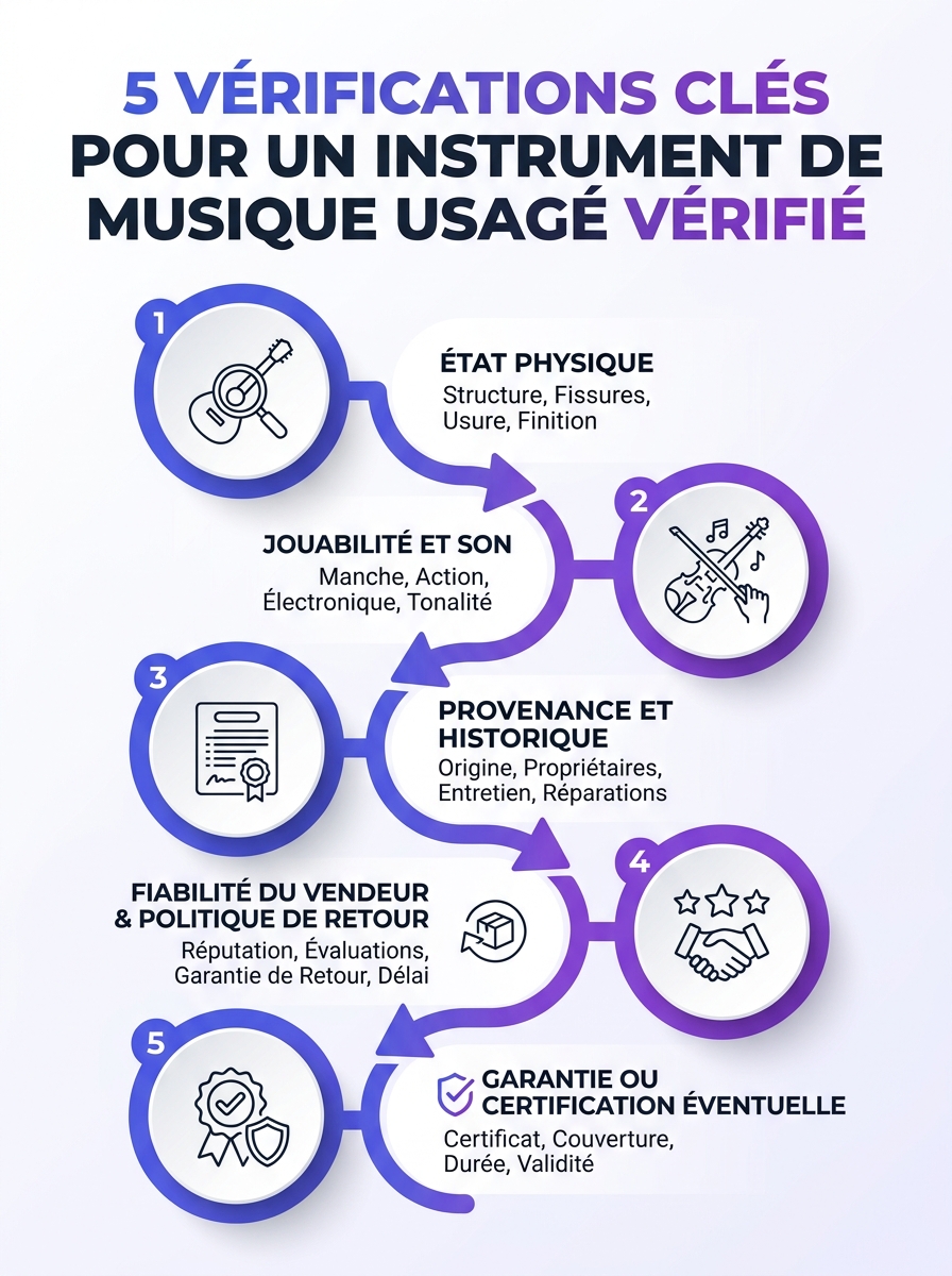 instrument de musique usagé vérifié