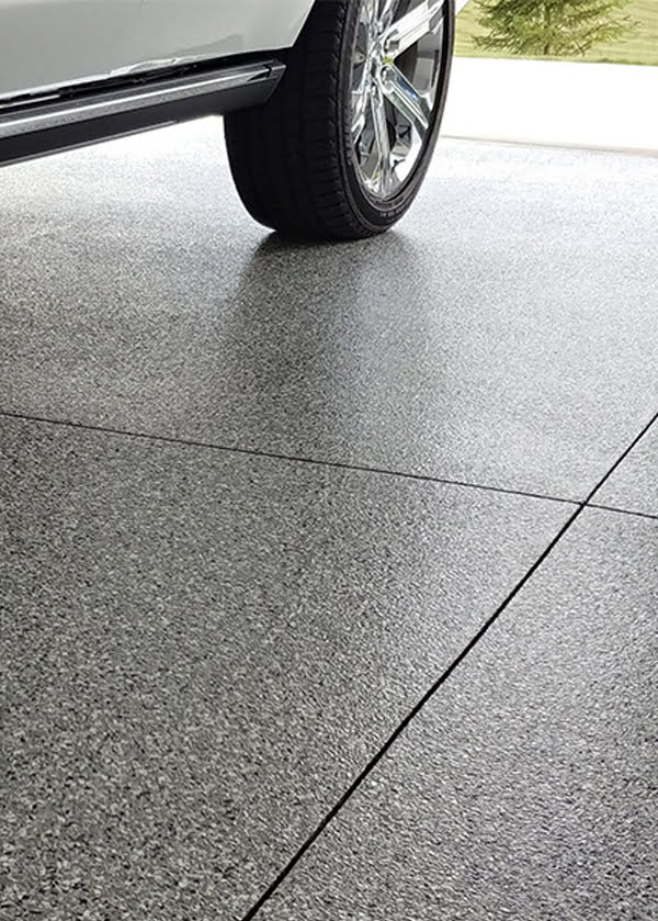 Commercial dealership floor coating installation