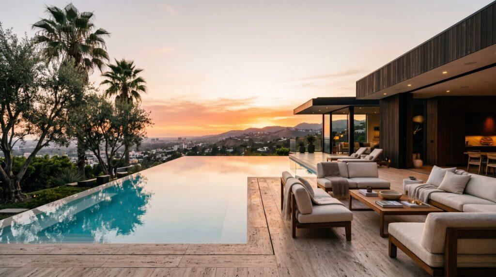Los Angeles Luxury Backyard With New Pool And Patio Deck