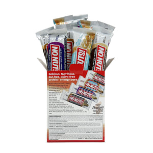 No Nuts! Variety Pack box open top back - Non-GMO Kosher certified allergen-free snack bars