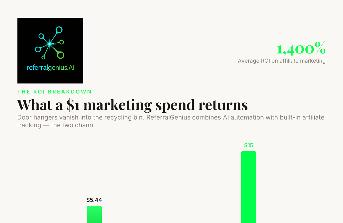 What a $1 marketing spend returns — data from Flowlyn, Sender