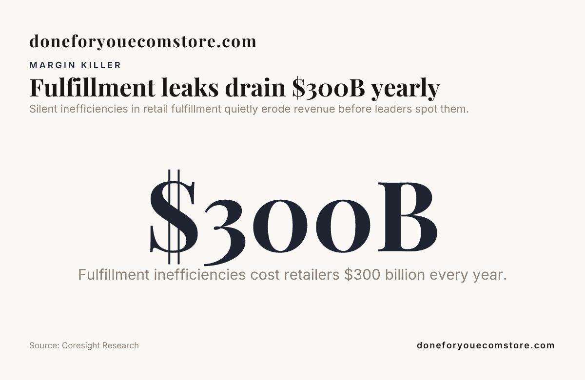 Fulfillment leaks drain $300B yearly — data from Coresight Research