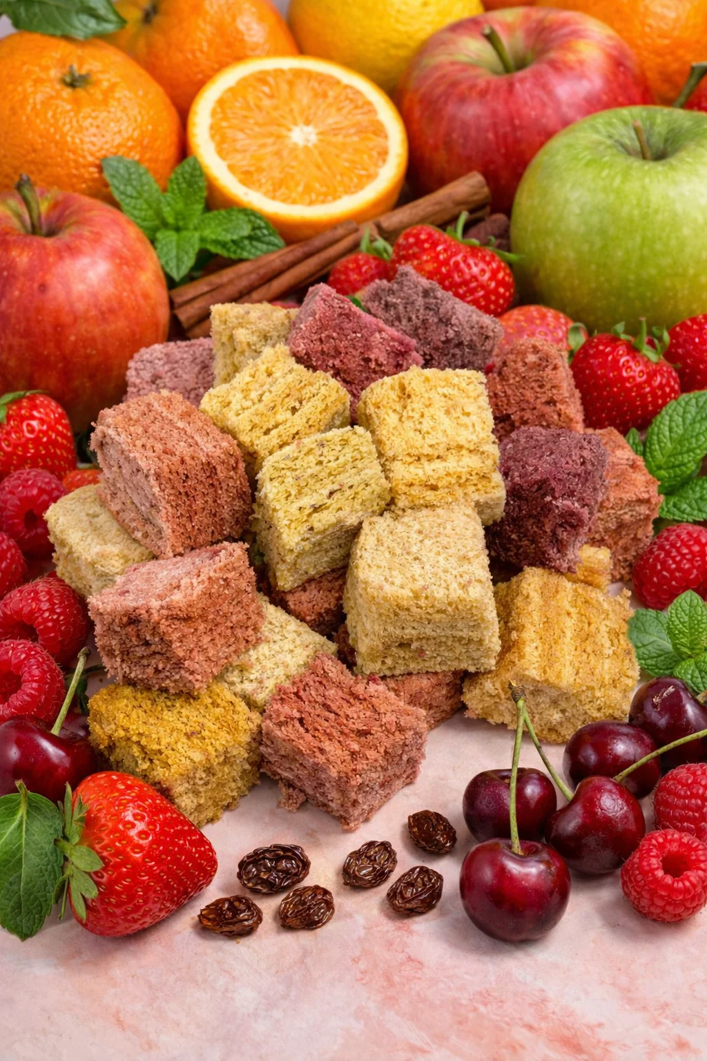 Mélange de collations aux fruits aux accents orientaux
