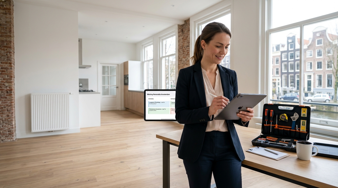 Woning renovatie Amsterdam illustratie