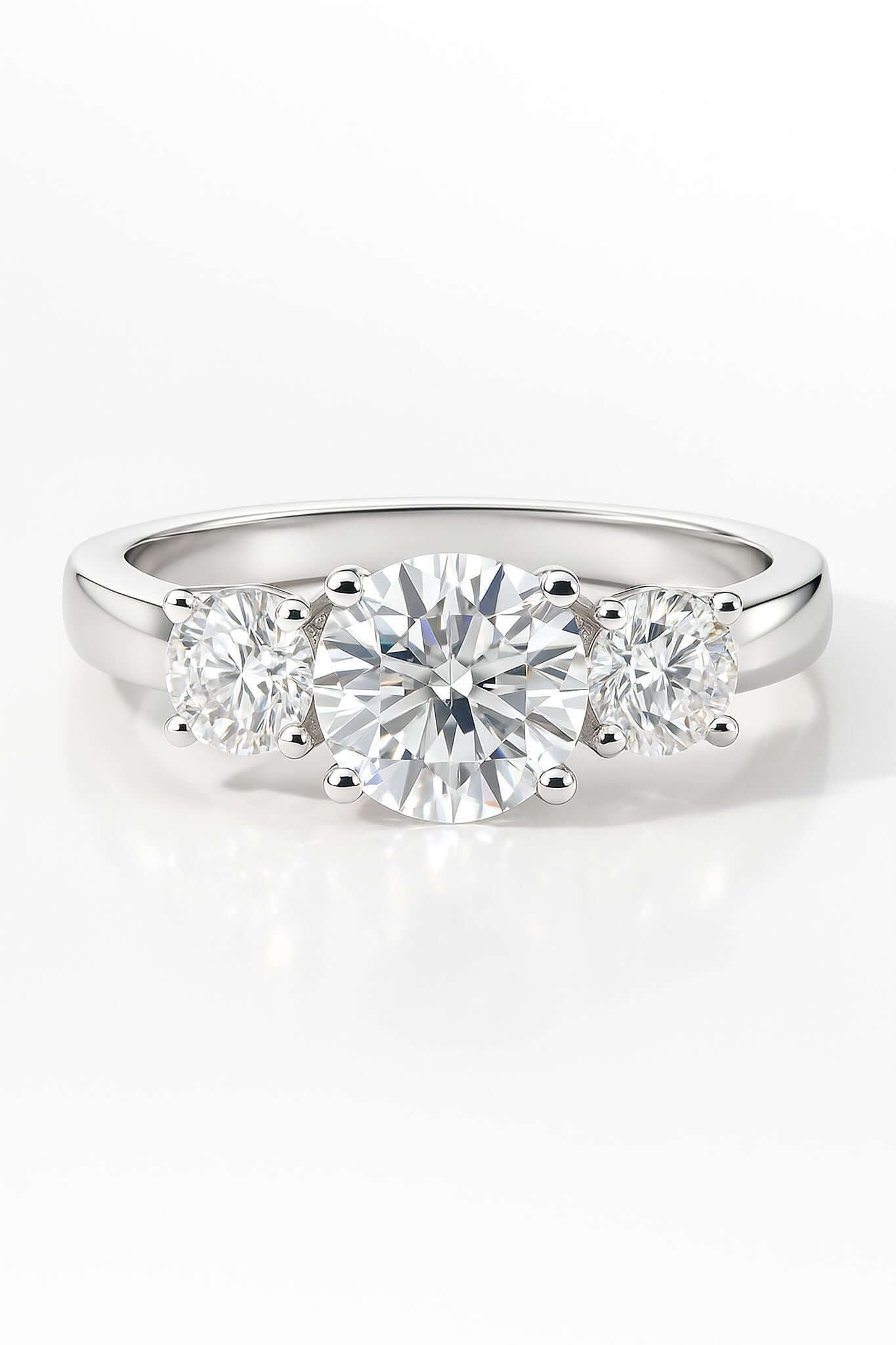 Three Stones Moissanite Ring NZ Engagement