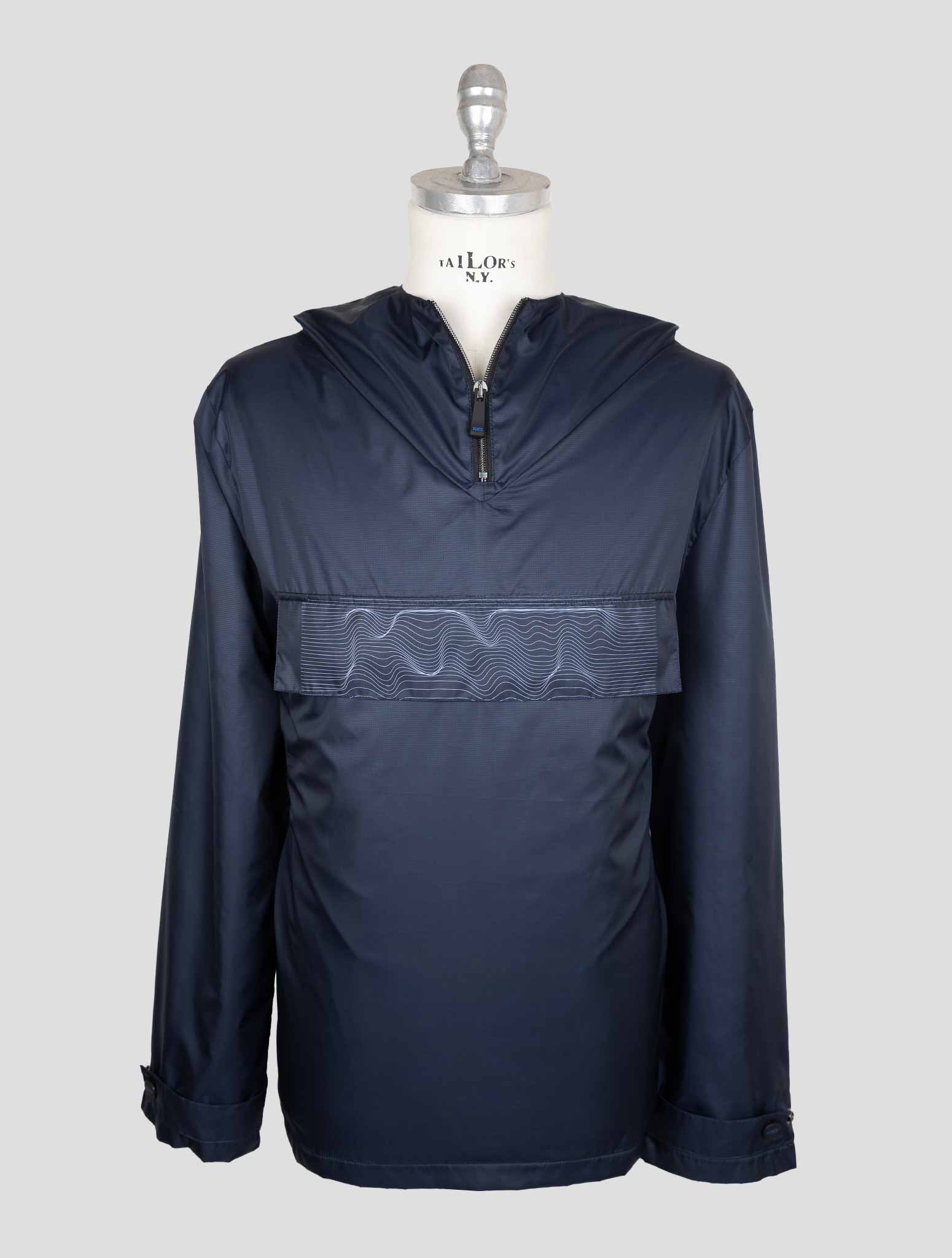 Kiton KNT Blue Polyester Coat