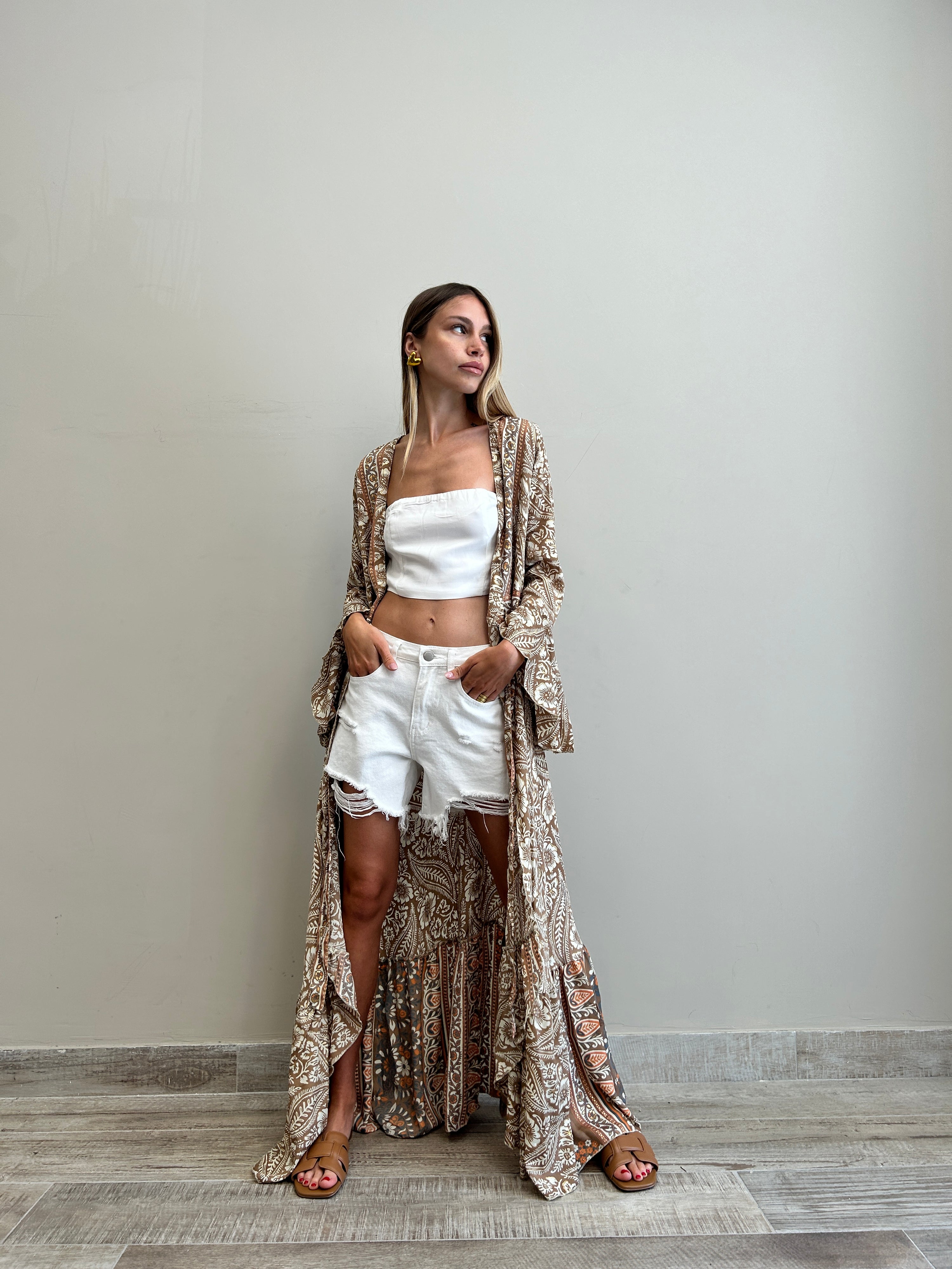 Abito boho seta fantasia Coachella Sand per look festival