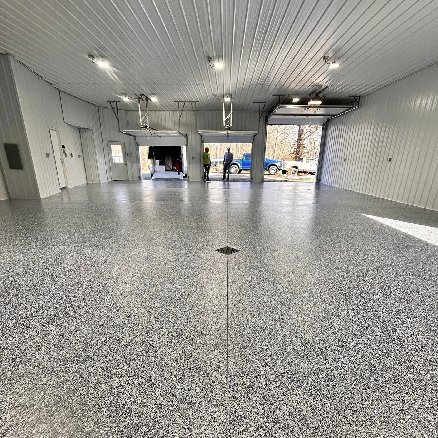 Garage floor after coating
