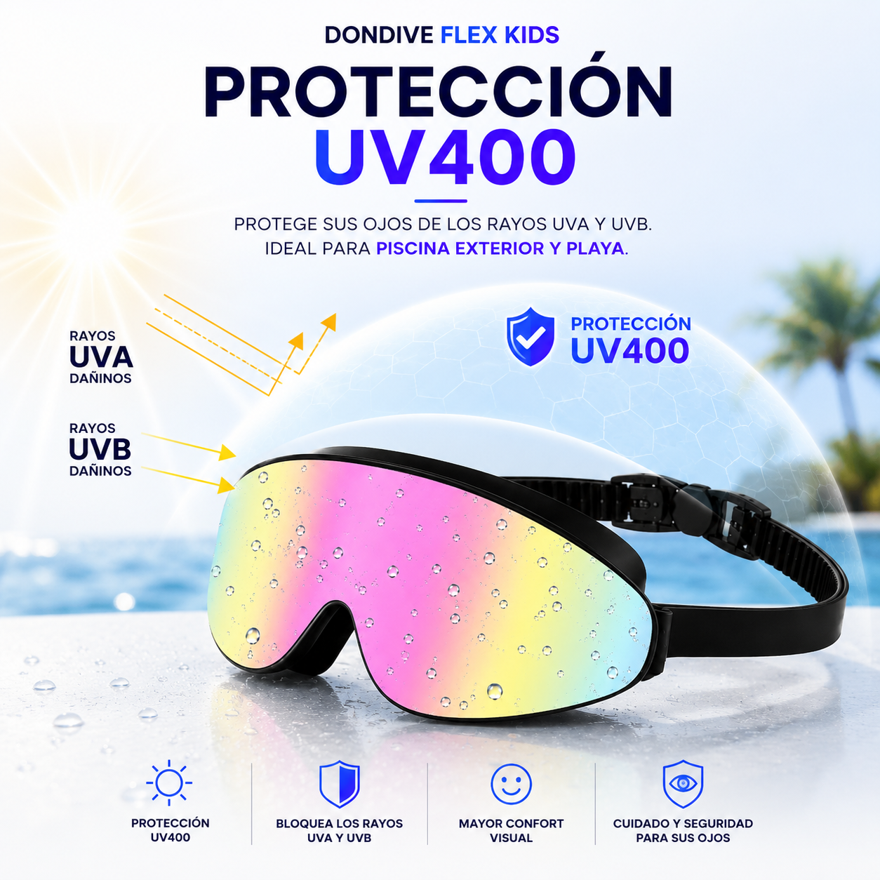 Gafas de natación polarizadas para niños