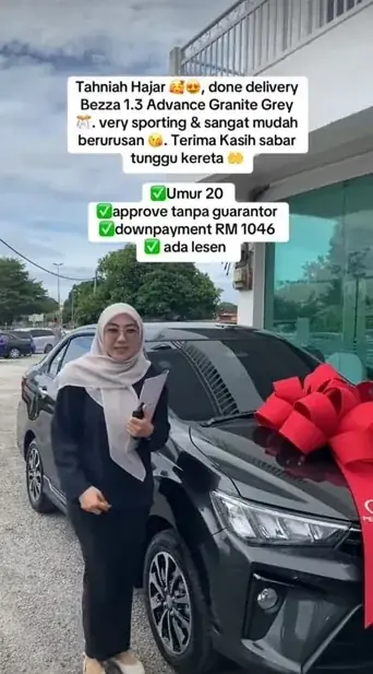 Pelanggan senang dengan perkhidmatan konsultan Perodua Nur Hana