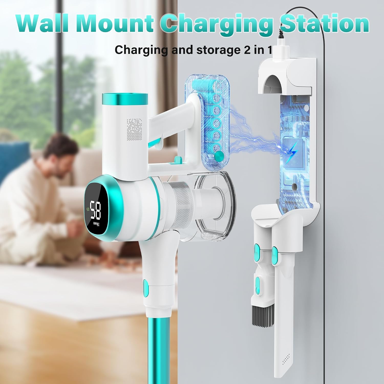 Tikom V500 Cordless Vacuum Cleaner attachments