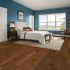 Dundee Plank LG Autumn Forest 5 inch wide plank hardwood in a bedroom