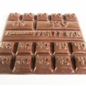 Chocolate bar divided into pre-measured squares