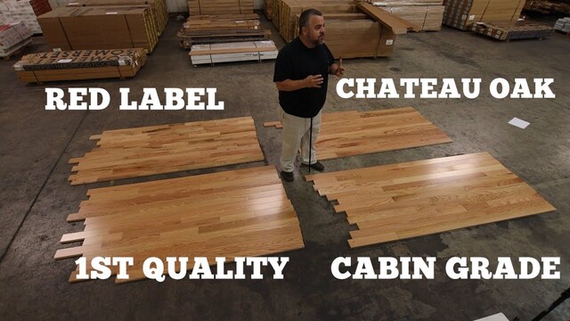 4 Different Hardwood Grades on Display