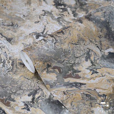 Vasari Serafina Marble Mocha Wallpaper