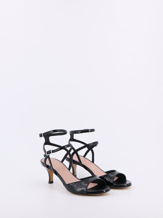 Sandalo donna blanca 4 nero - Stelio Malori