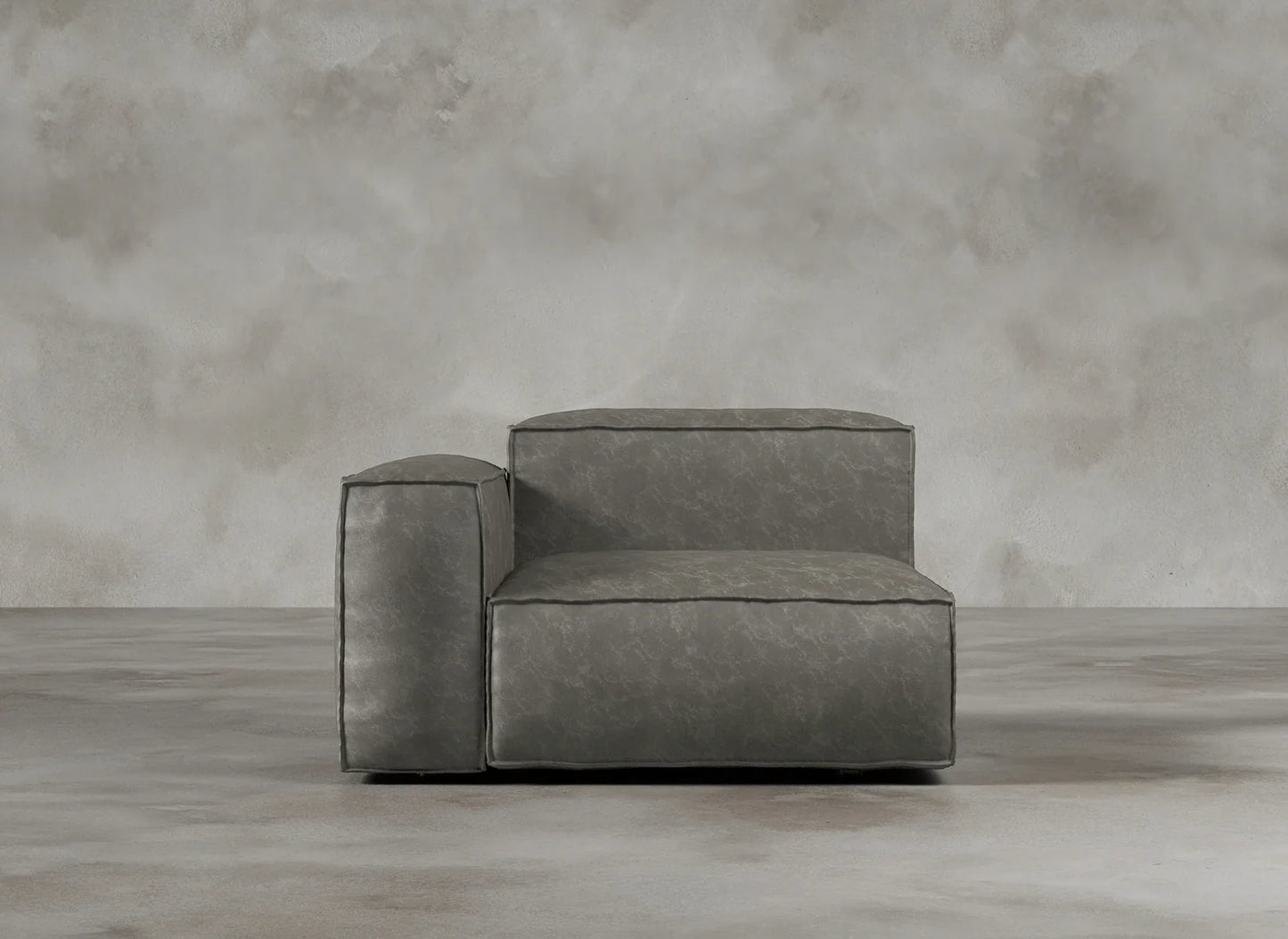 Laurent Modular Sofa Ashen Grey One Seat Right