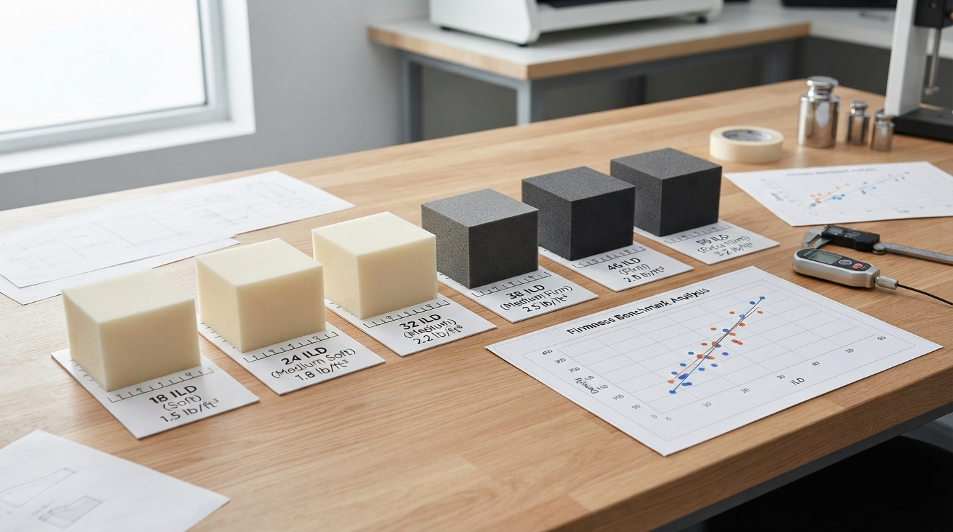 Natural latex firmness testing samples