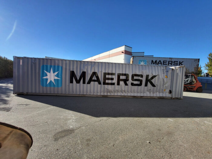 40 ft Standard Shipping Container - Side View