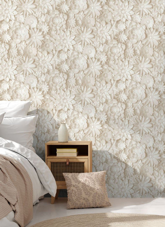 Paper Craft Flower Natural Wallpaper