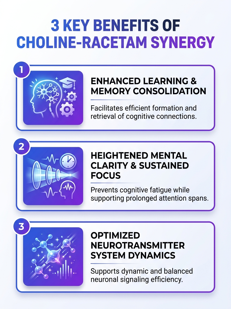 Nootropic stacking visual guide showing safe beginner protocols and evidence-based supplementation strategies for UK users