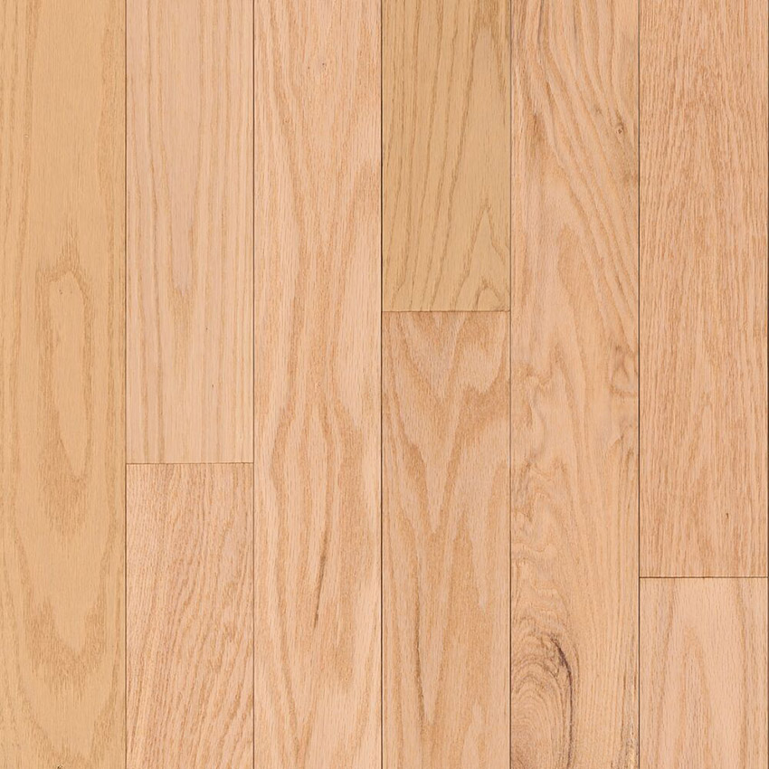 White oak flooring with warm color and natural grain