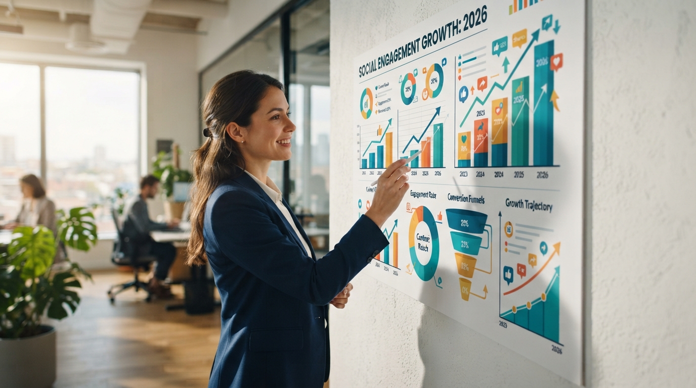 Social media growth engine feeding a business lead pipeline