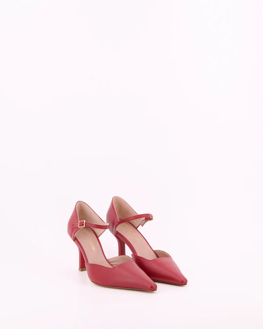 Décolleté Donna Pelle Rosso Stelio Malori