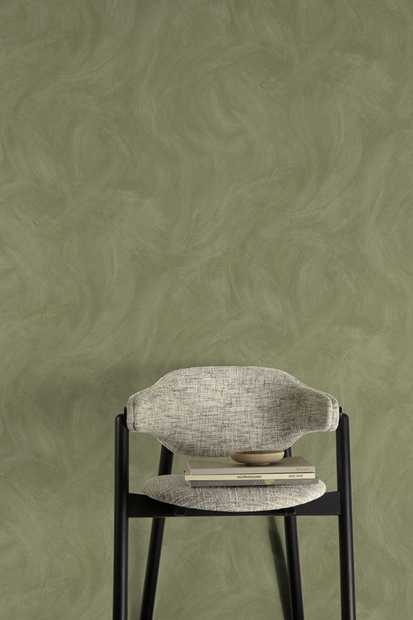 Textured Vibes Serra Plaster Sage Wallpaper