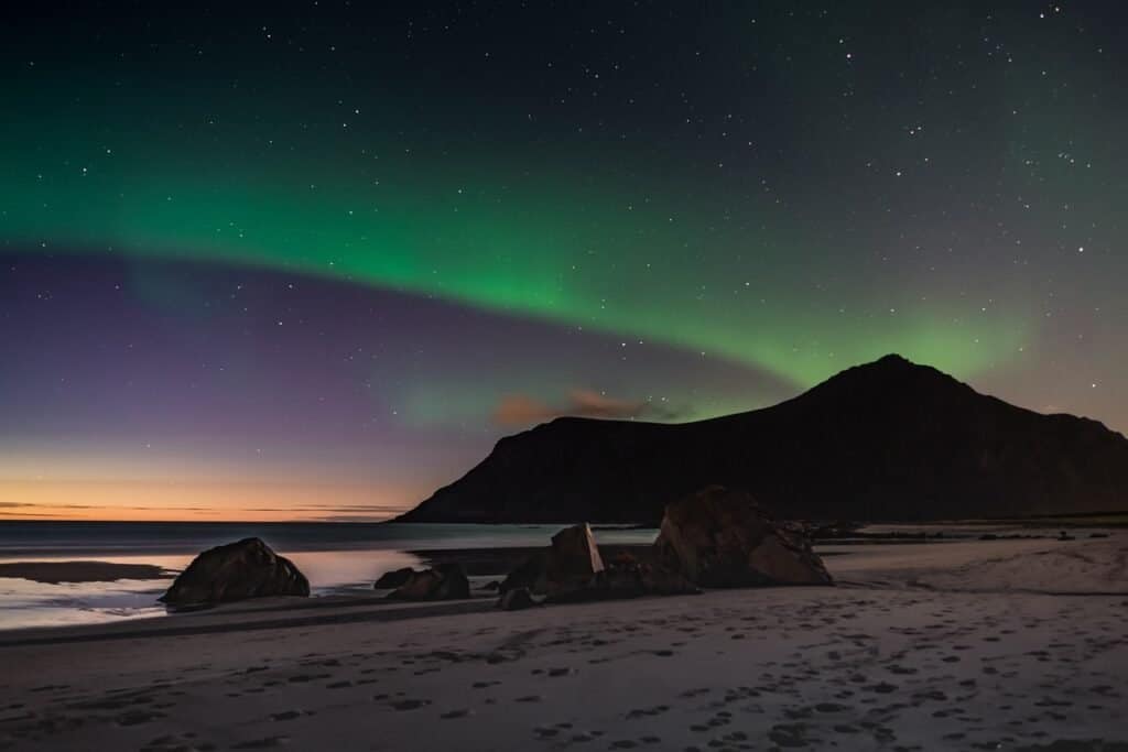 Aurora borealis Norway sky