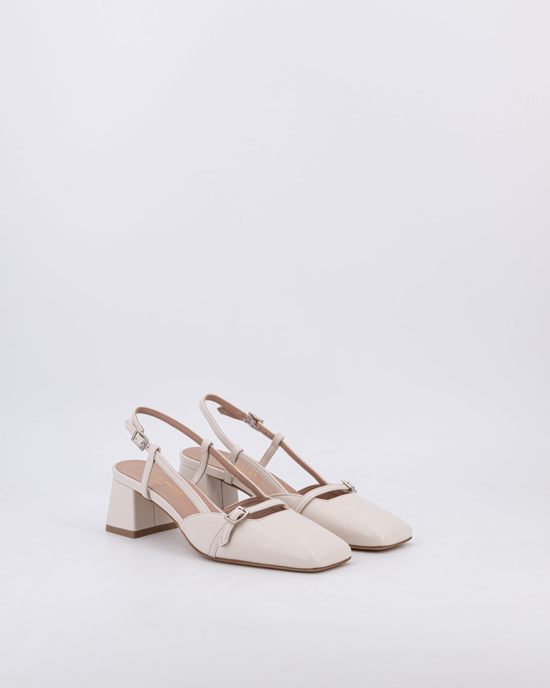 Slingback donna RIQUET1 nappa burro con cinturino - scarpe donna pelle Stelio Malori