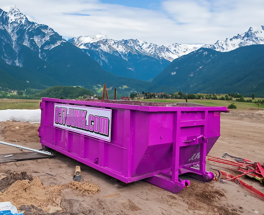 837JUNK roll-off dumpster rental equipment
