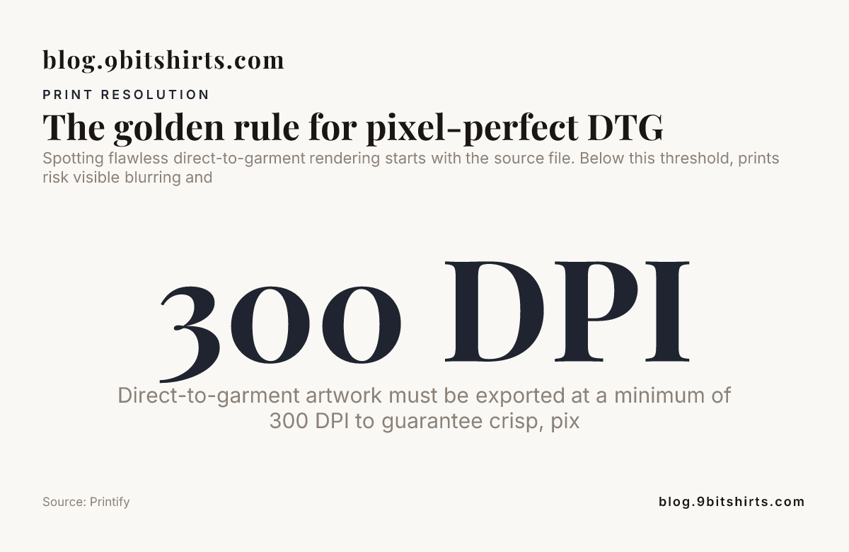 The golden rule for pixel-perfect DTG — data from Printify