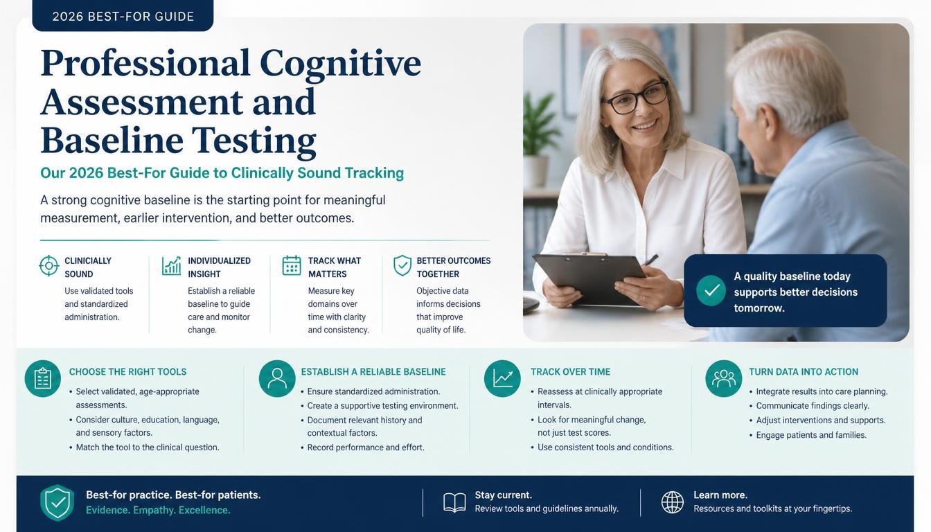 Professional Cognitive Assessment and Baseline Testing: Our 2026 Best-For Guide to Clinically Sound Tracking