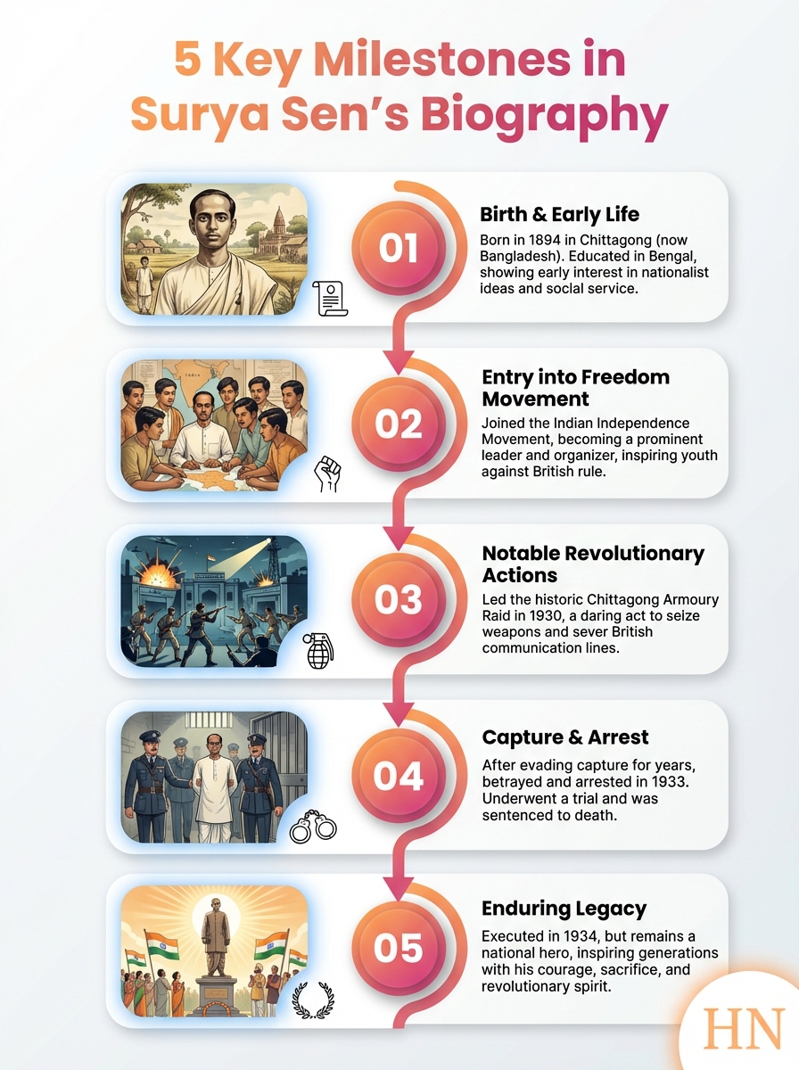 Surya Sen infographic